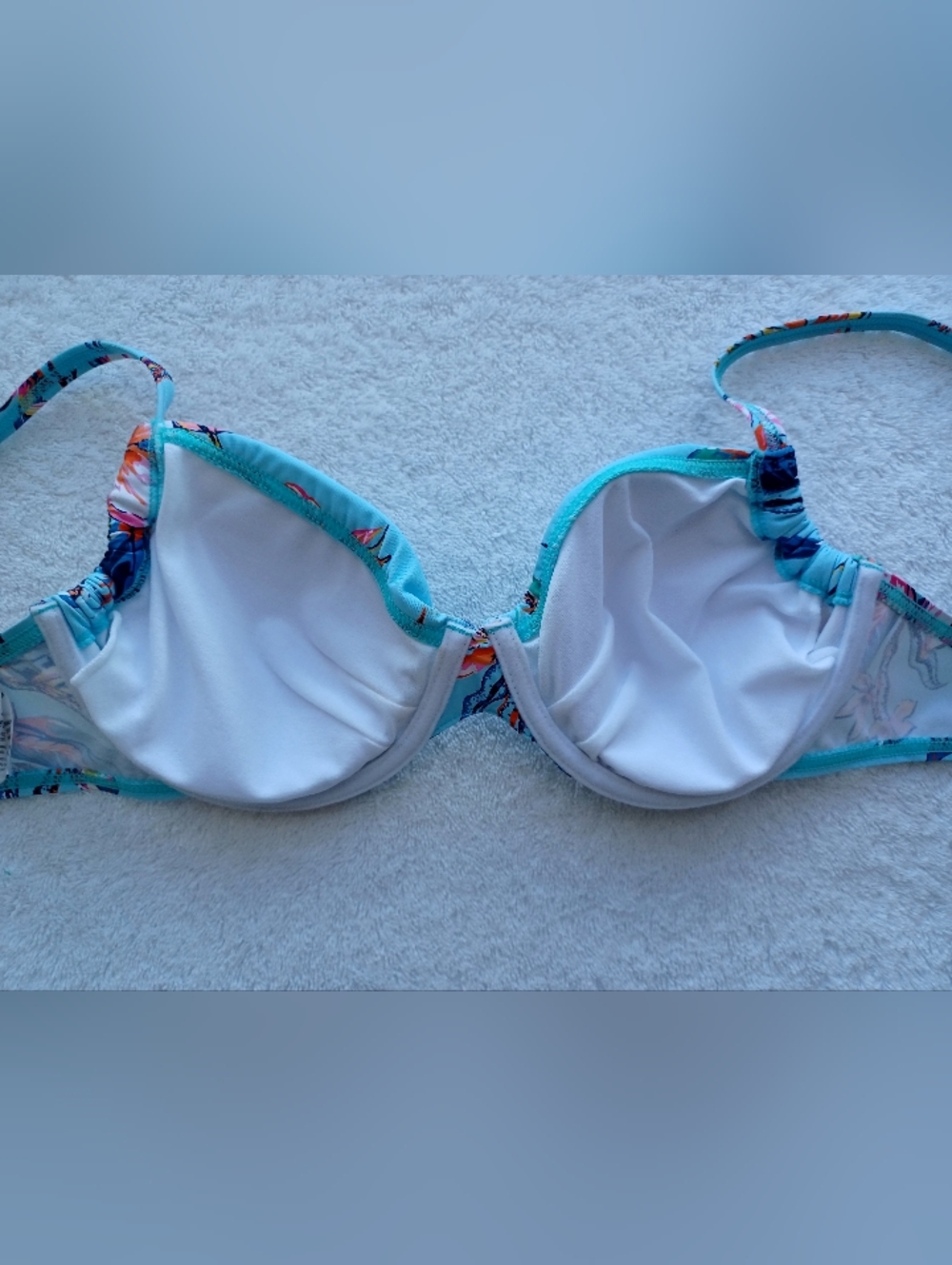 Lascana Hibiscus Print Underwire Bikini Top, Size 34B - Picture 12 of 14